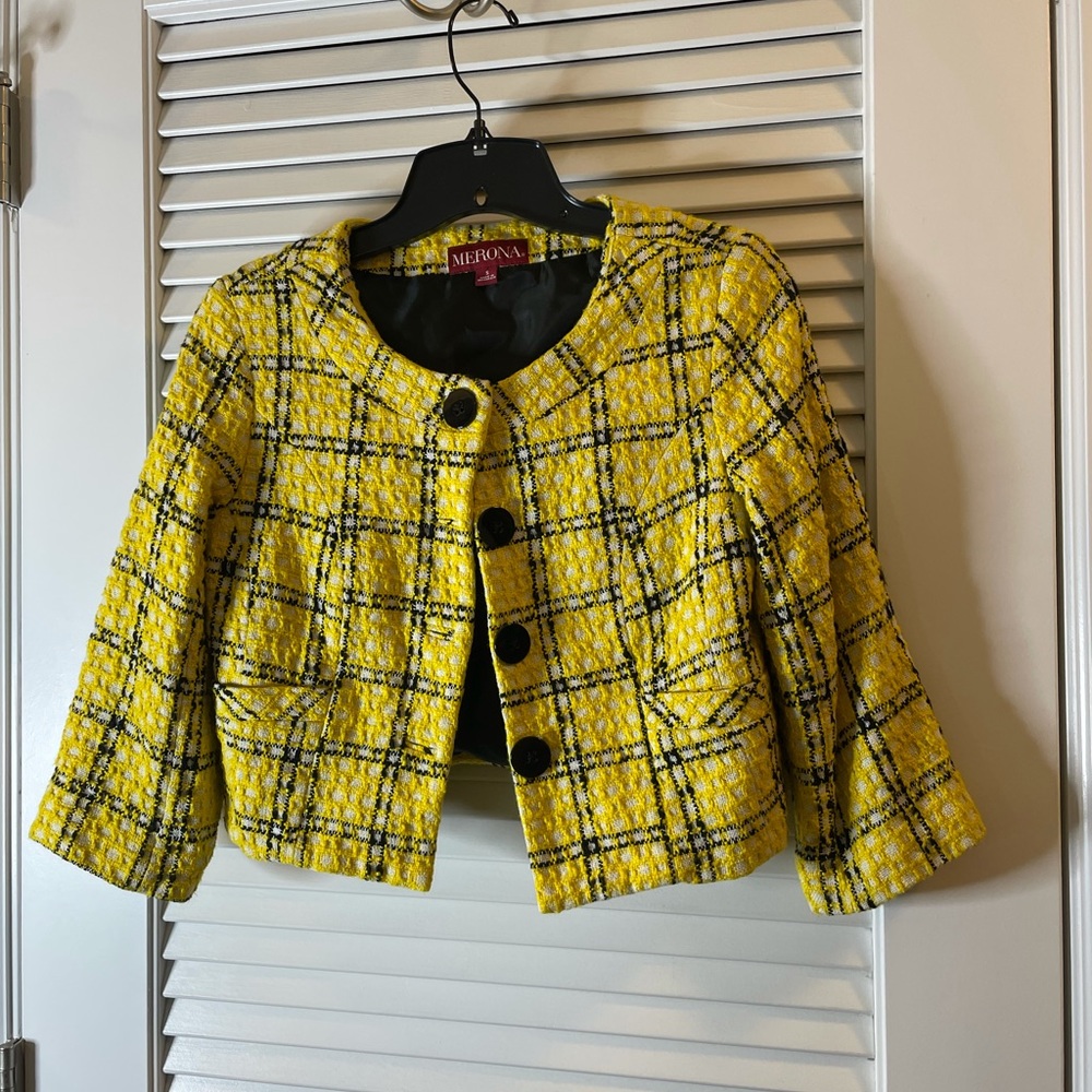 YELLOW MERONA JACKET CROPPED